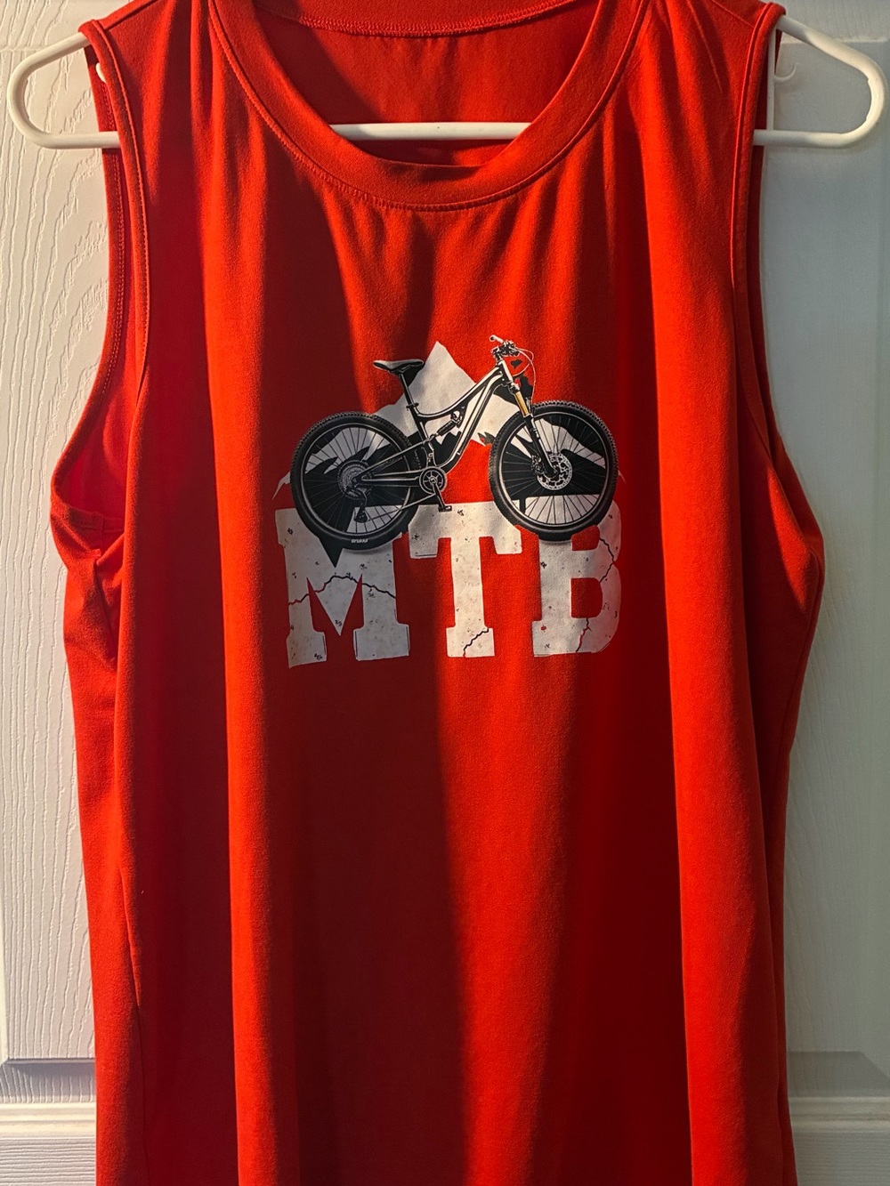 Women’s Red MTB Graphic Tank Top